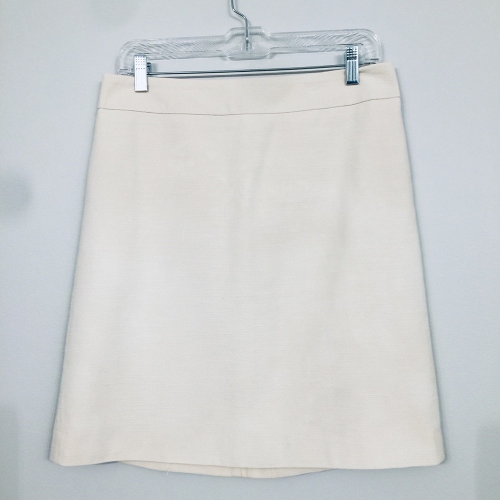 Cream colored A-line skirt